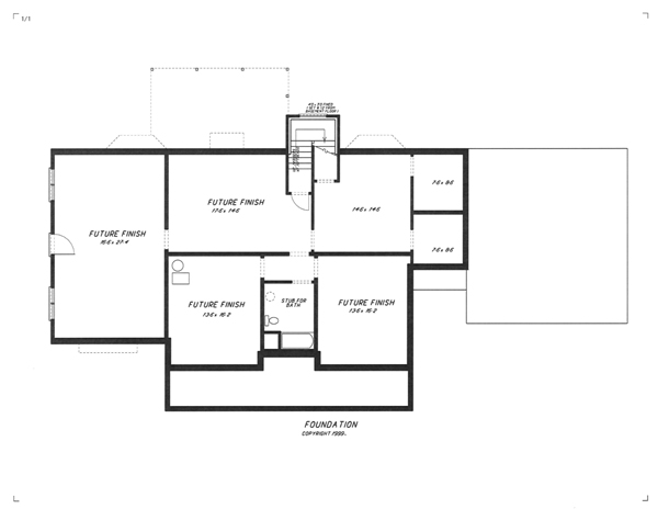 Lower Level image of Shenandoah House Plan